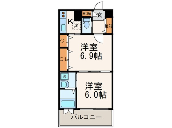 エンクレスト御供所(1402)の物件間取画像